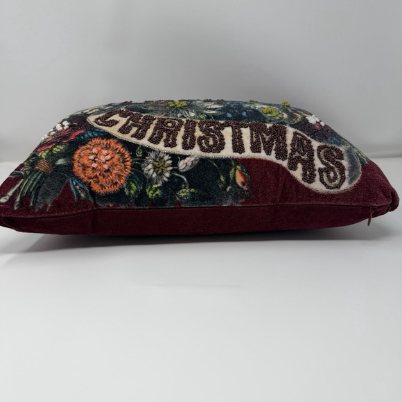 John Derian for Target 18"x12" Merry Christmas Floral Pillow ▪︎ NO TAG 🟣 - Picture 5 of 8